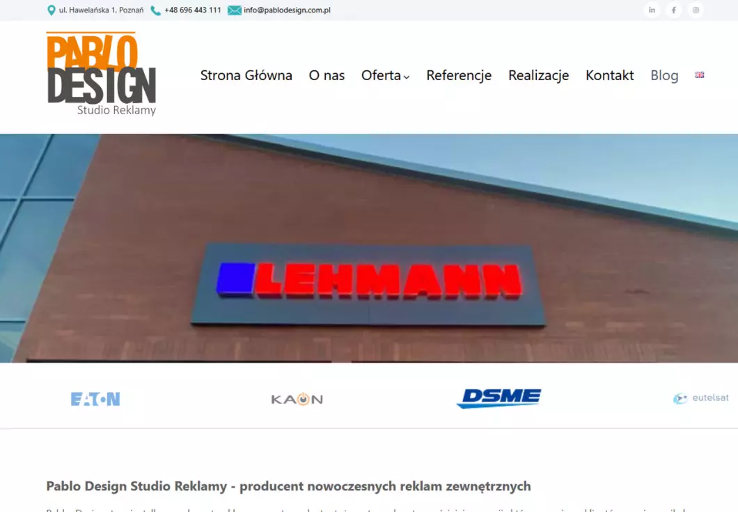 Zrzut ekranu strony